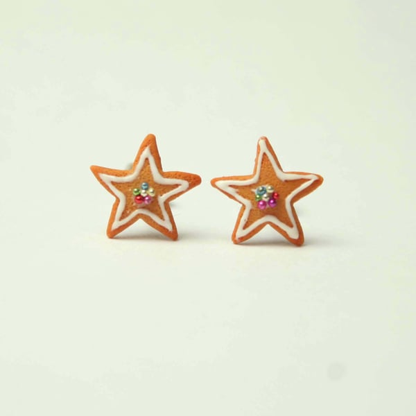 Christmas Biscuit Star stud earrings