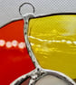 Rainbow shell stained glass round snail suncatcher - Image 4
