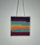 Small wall decoration with abstract landscape pattern, adjustable hang length  - Image 4