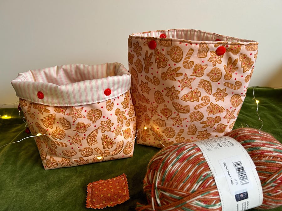Gingerbread Christmas Project Yarn Pouch