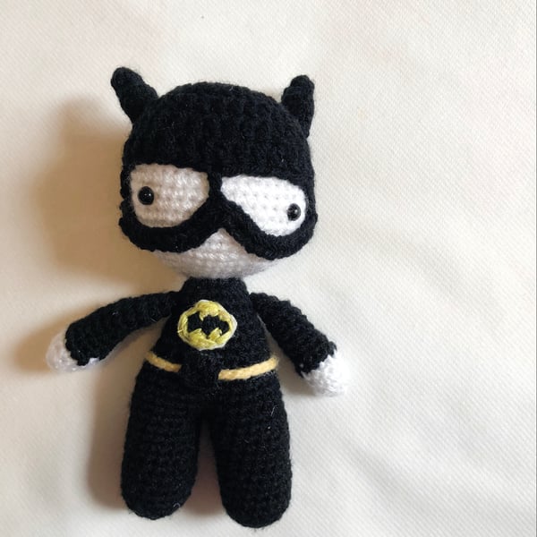 Handcrafted Crochet Batman: 8-Inch Hero Made with Love