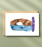 Summer Isles in a jar, A6 giclée greetings card with recycled brown envelope - Image 2