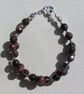 Red Tiger Eye Gemstone Beaded Chakra Bracelet "Red Spirit" - Image 3