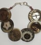 Coffee, Cream and brown button bracelet - Image 1