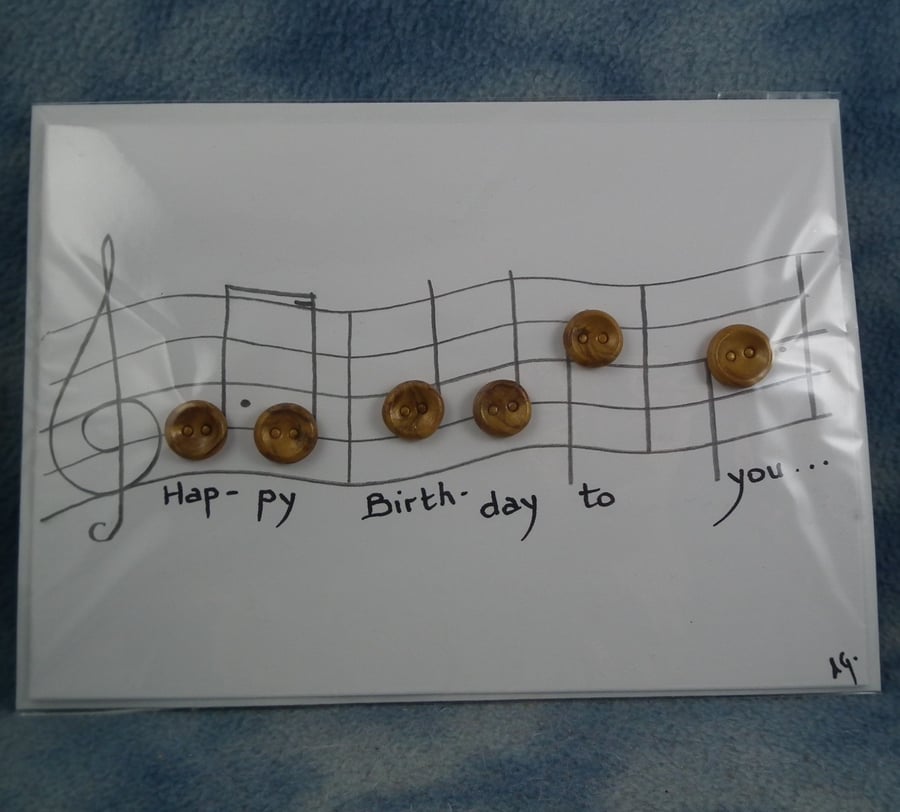 Spring Sale ... Handcrafted notation card by Ann Galvin A5 5"x7"