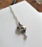Silver pendant - celtic design, curve pendant in recycled sterling silver