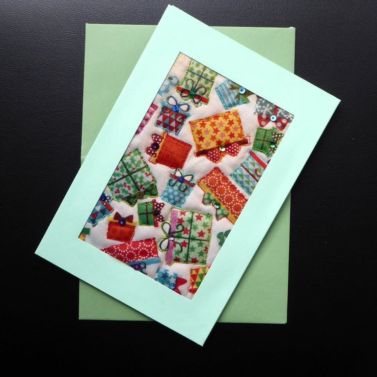 Individually Hand Crafted Textile Blank Card