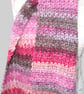 Pretty Variegated Crocheted Scarf - Colourful Crocheted Scarf - Soft Scarf - Image 1