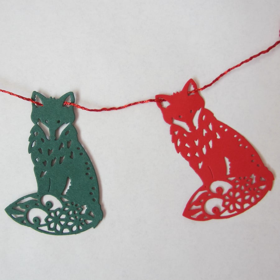 Christmas Fox Bunting