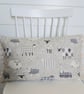 Grey Sheep Cushion with Cream Pom poms - Image 1