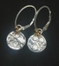 Silver disc full moon earrings - Image 1