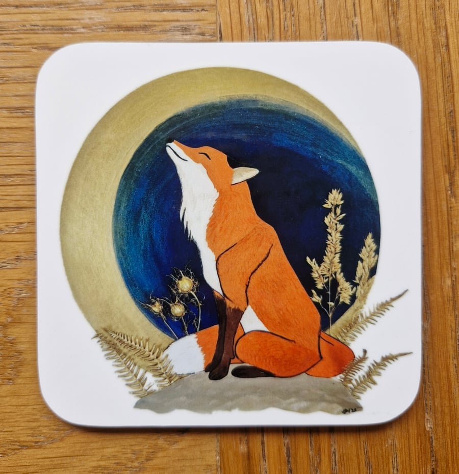 The Fox and the Moon Coaster