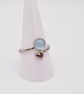 Adjustable Sterling Silver And Chalcedony Gemstone Love Heart Ring