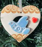 Small JOY heart decoration gold - Image 1