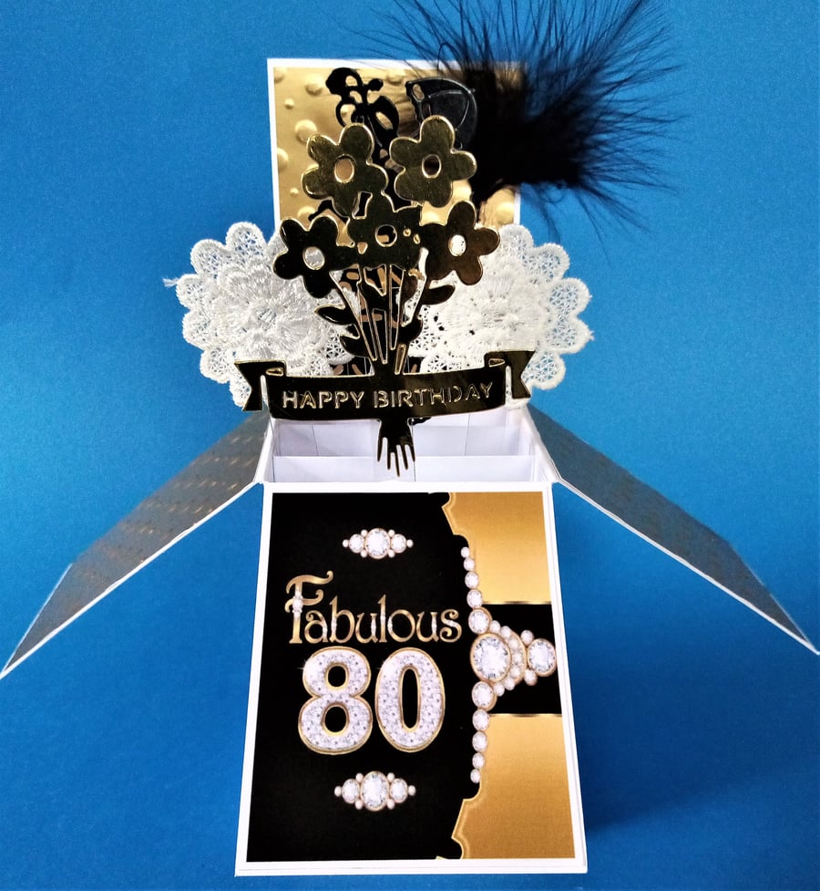 Ladies 80th Birthday Card