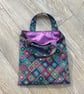 Tiny tote bag, mini fabric tote bag, small tote gift bag, small fabric gift bag