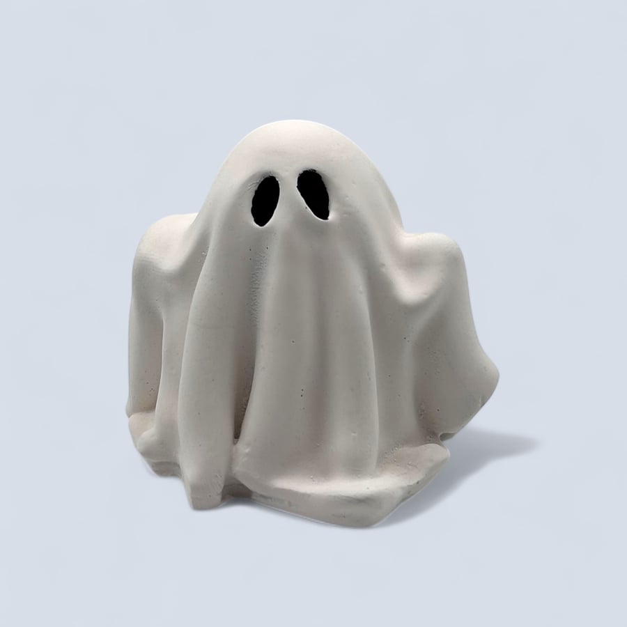 White Ghost Ornament - Spooky Halloween Decoration