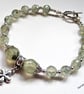 Designer Faceted Mystic Prehnite Gemstone Bracelet  - Image 6