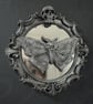 Gold Gothic Deathmoth Glass Mirror 19cm Frame - Image 5