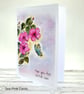 Get Well Card - flowers, butterfly, original art card, feel better soon - Image 7