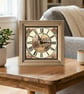 Vintage Style Victorian Steam Fairground Square Wooden Wall Clock Handmade 8x8"