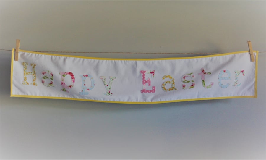 Hand-stitched 'Happy Easter' decoration - sample piece