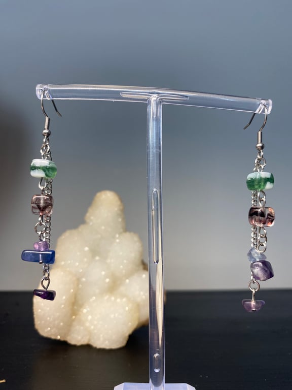 Farrah - Flourite Earrings 