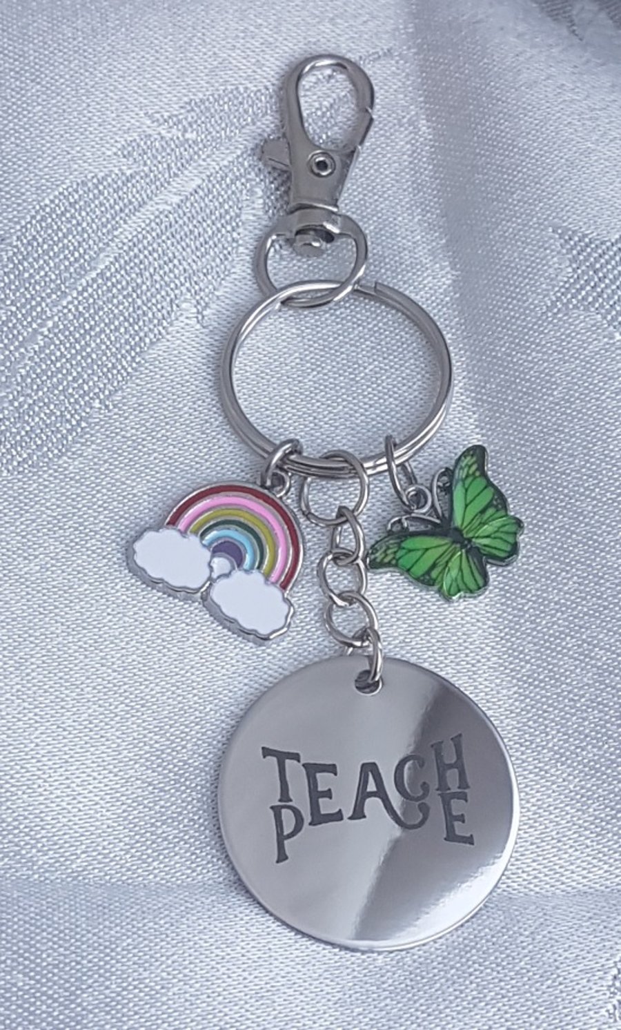Gorgeous Teach Peace Key ring - Key chain Bag charm