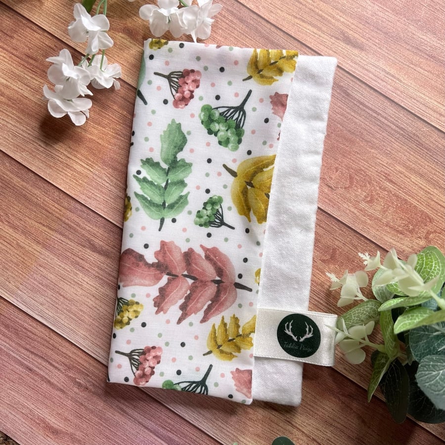 Pretty Foliage Reusable Facecloth Flannel for cleansing, face washing, cleanse, 