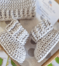 Crochet Baby Beanie and Booties Set in Silver 0-3 Months - Image 8