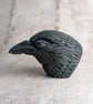 'Ignis', a black porcelain crow idol. - Image 4