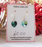 Crystal Heart Earrings with Special Finish - Image 2