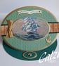 Sailing Ship Oval Shaped Easel Style Birthday Card - Image 1