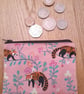 Red panda fabric zipper coin purse - Image 1