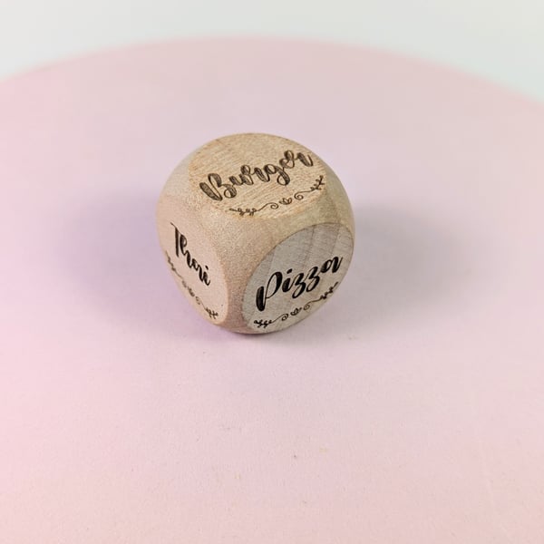 Personalized Take-Away Dinner Dice, Valentine's Day Gift, Custom Decision Maker
