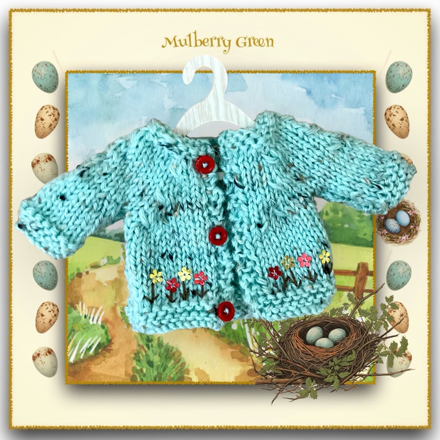 Reserved for June - Turquoise Sequinned Cardigan 