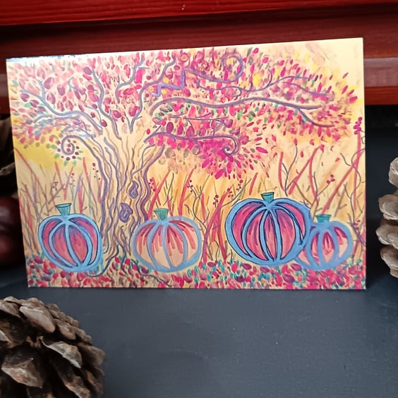 A6 Art print greetings card: Colours of Autumn 
