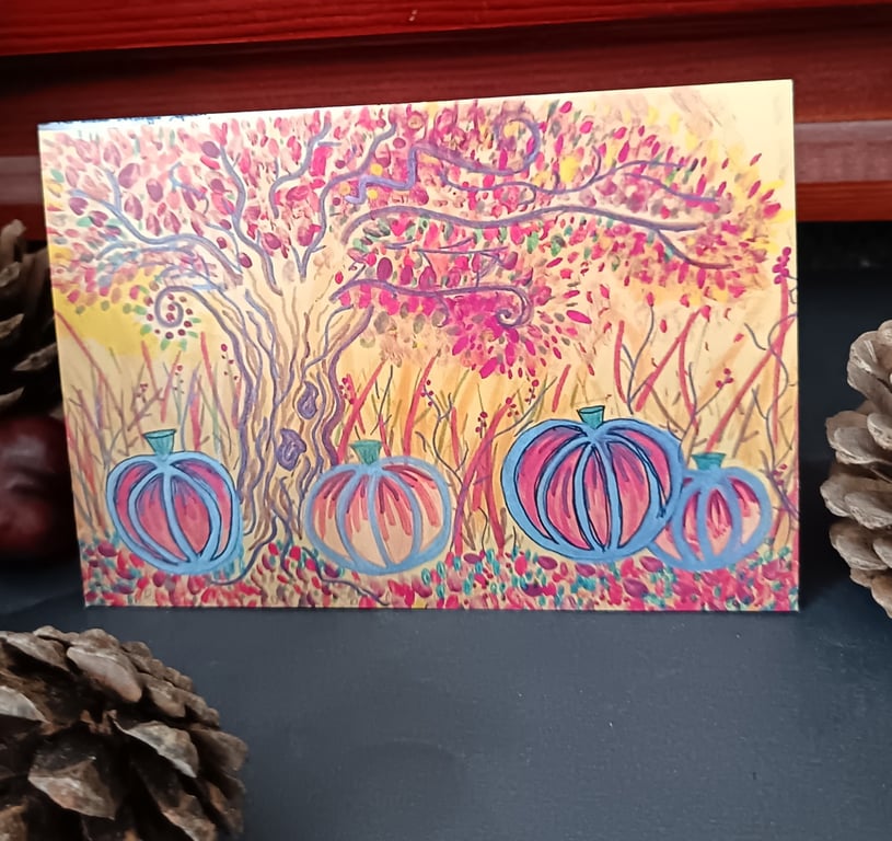 A6 Art print greetings card: Colours of Autumn 