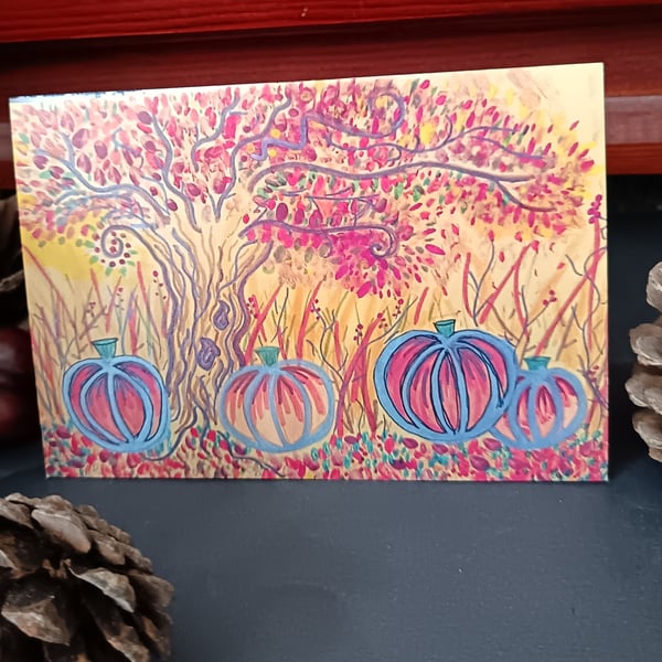 A6 Art print greetings card: Colours of Autumn 