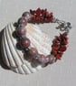 Picasso Jasper & Red Jasper Gemstone Beaded Bracelet "Goya"