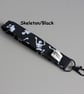 Handmade Halloween Spooky Wristlet Keychain, Spooky Goth Fabric Key Fob - Image 7
