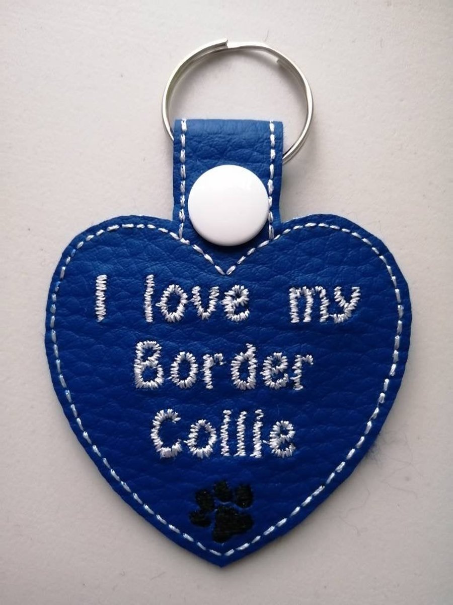 432. I love my Border Collie keyring.