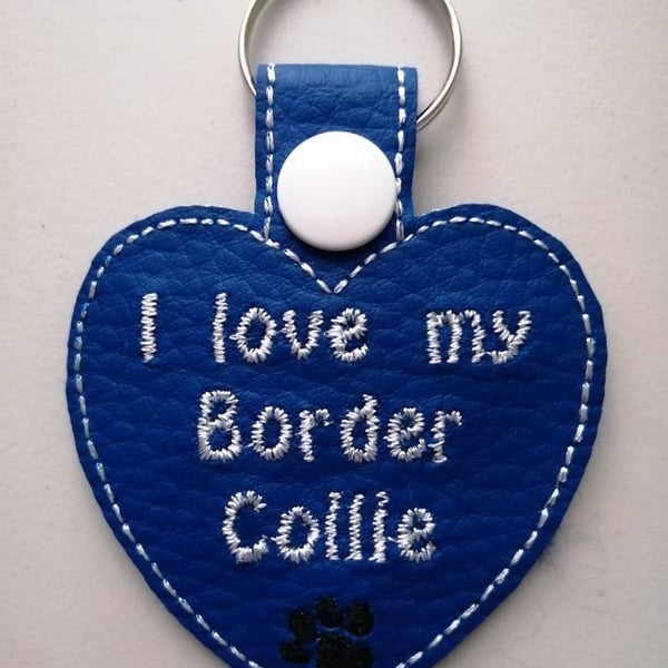432. I love my Border Collie keyring.