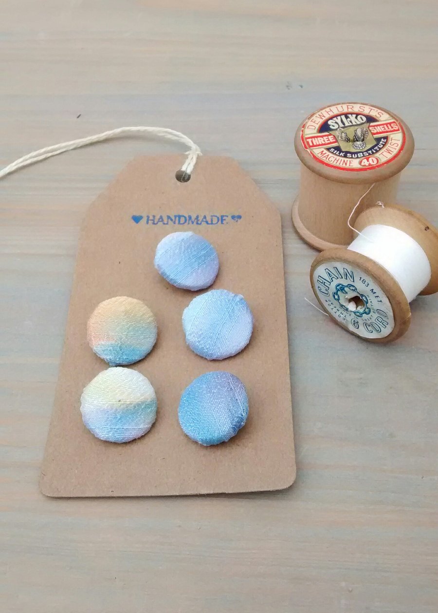 Silk Buttons, Handmade Buttons, Sewing Gifts, Free Postage
