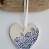 Ceramic heart hanging
