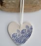 Ceramic heart hanging - Image 1