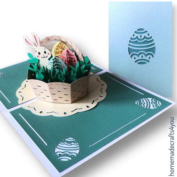 Pop up Easter Bunny Basket Card