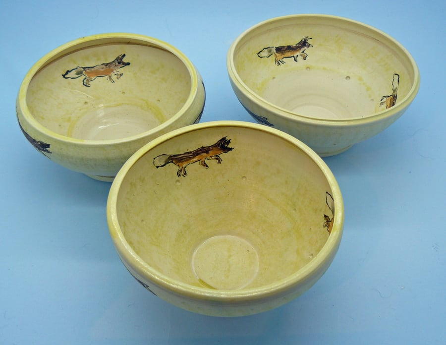 Running Foxes medium sized bowls