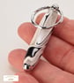 Handcrafted Acrylic Keyring Turned and polished with quality 'Chrome' fixings