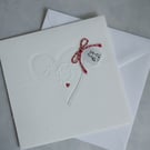 Valentine Card with Embossed Dog - 14.02 Thinking of You 